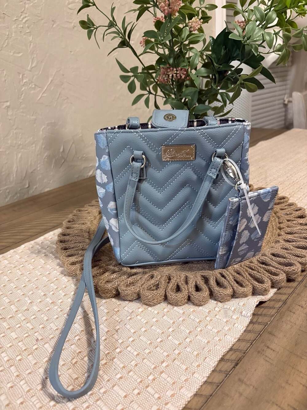 Luv Betsey by Betsey Johnson Blue Quilted Crossbody Bag